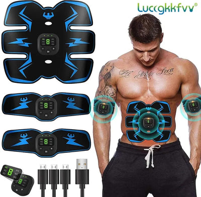 EMS Muscle Stimulator, Ab Stimulator Belt, Waist Trainer for Woman/Man, Abs Workout Equiptment for Your Home Gym Exercise Gear for Abdomen/Arm/Leg Black