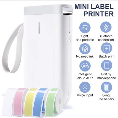 Label Maker Machine with Tape, P21 Bluetooth Label Printer, Wireless Mini Label Makers with Multiple Templates for Organizing Office Home, White
